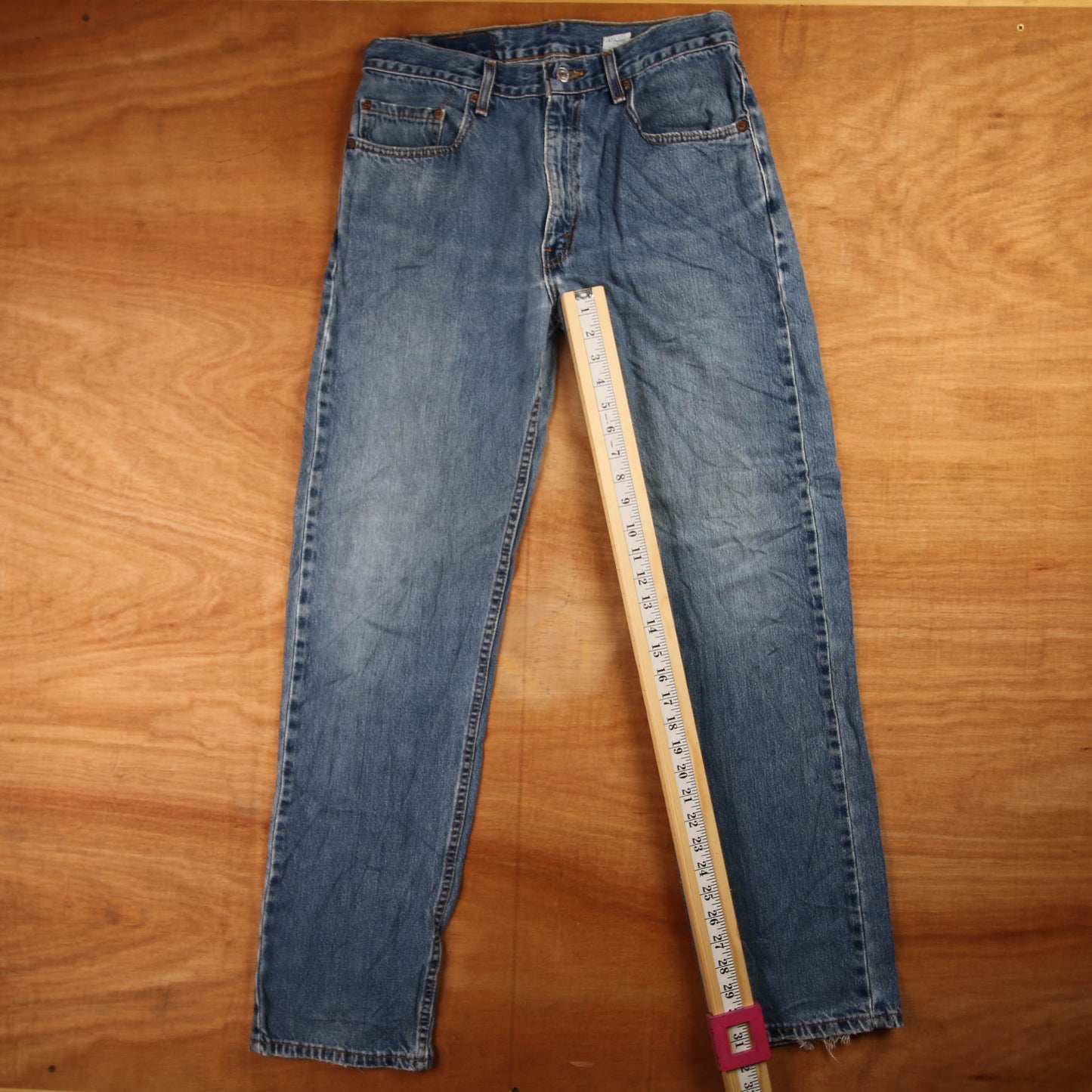 Levi's 505 Red Tab W32 L31 Straight Leg Regular Fit Blue Denim Jeans