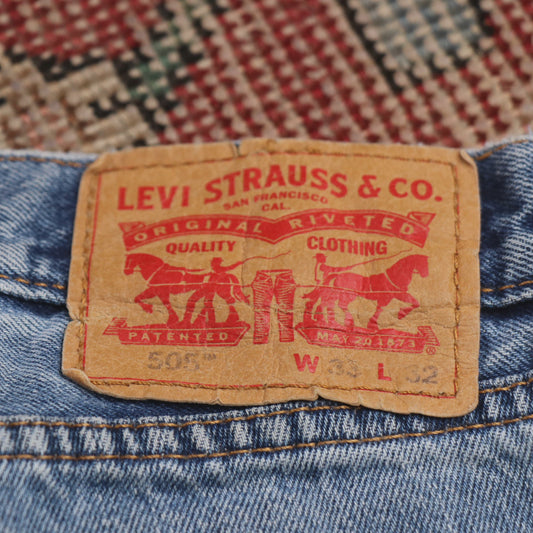 Levi's 505 W32 L30 Straight Leg Regular Fit Blue Denim Jeans