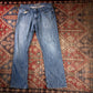 Wrangler W36 L32 Straight Leg Relaxed Fit Blue Denim Jeans