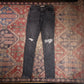 Levi's W28 L33 Skinny Classic Ripped Style Black Denim Jeans