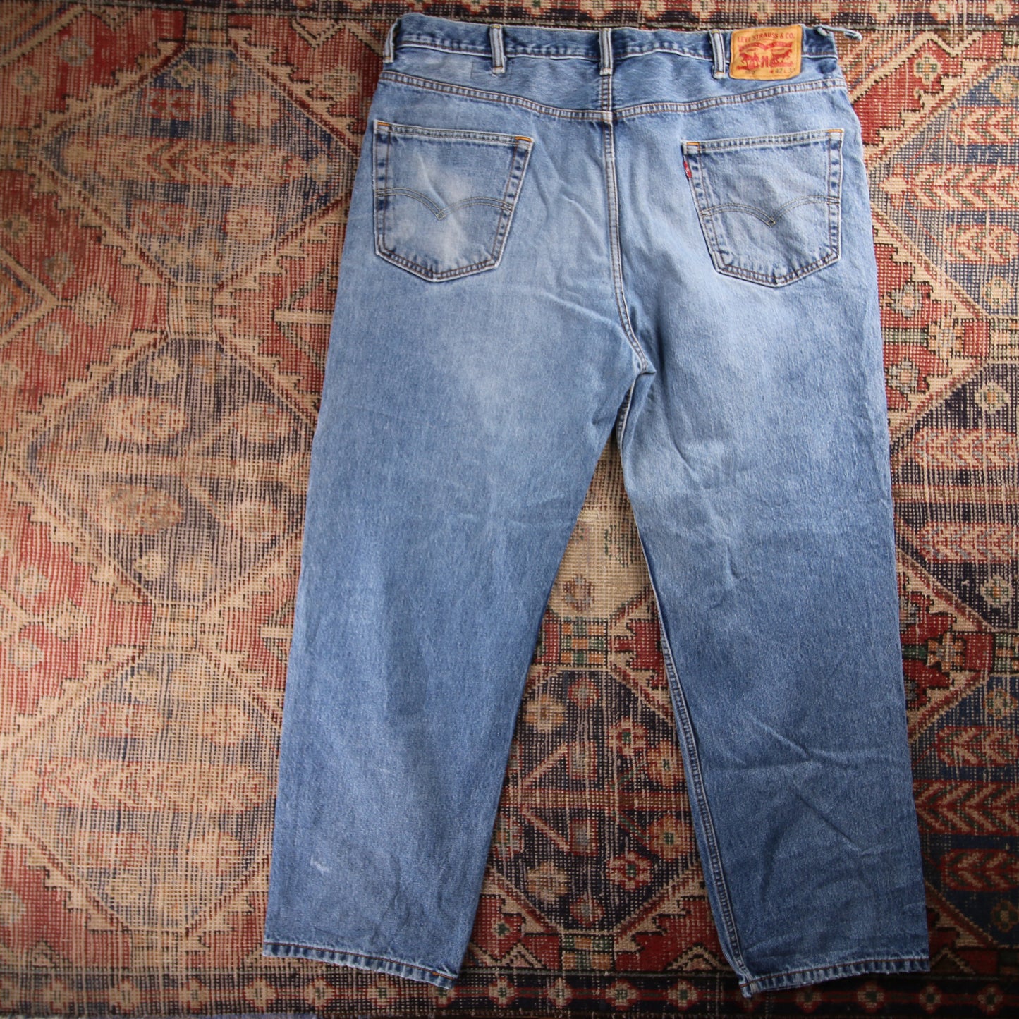 Levi's 550 Red Tab W30 L30 Tapered Leg Relaxed Fit Blue Denim Jeans