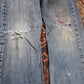 Levi's 514 W24 L25 Straight Leg Classic Ripped Style Blue Denim Jeans