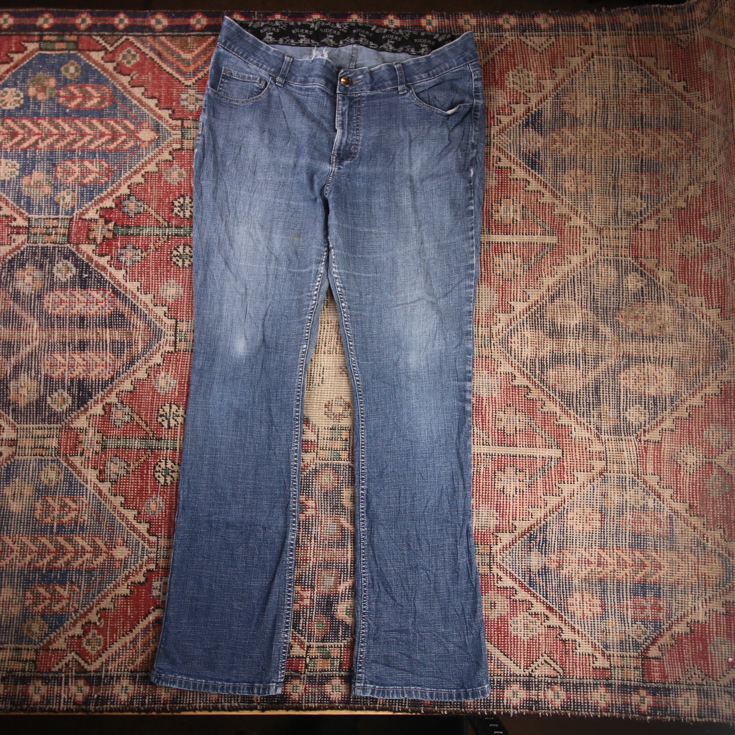 Lee W40 L32 Straight Leg Loose Fit Blue Denim Jeans