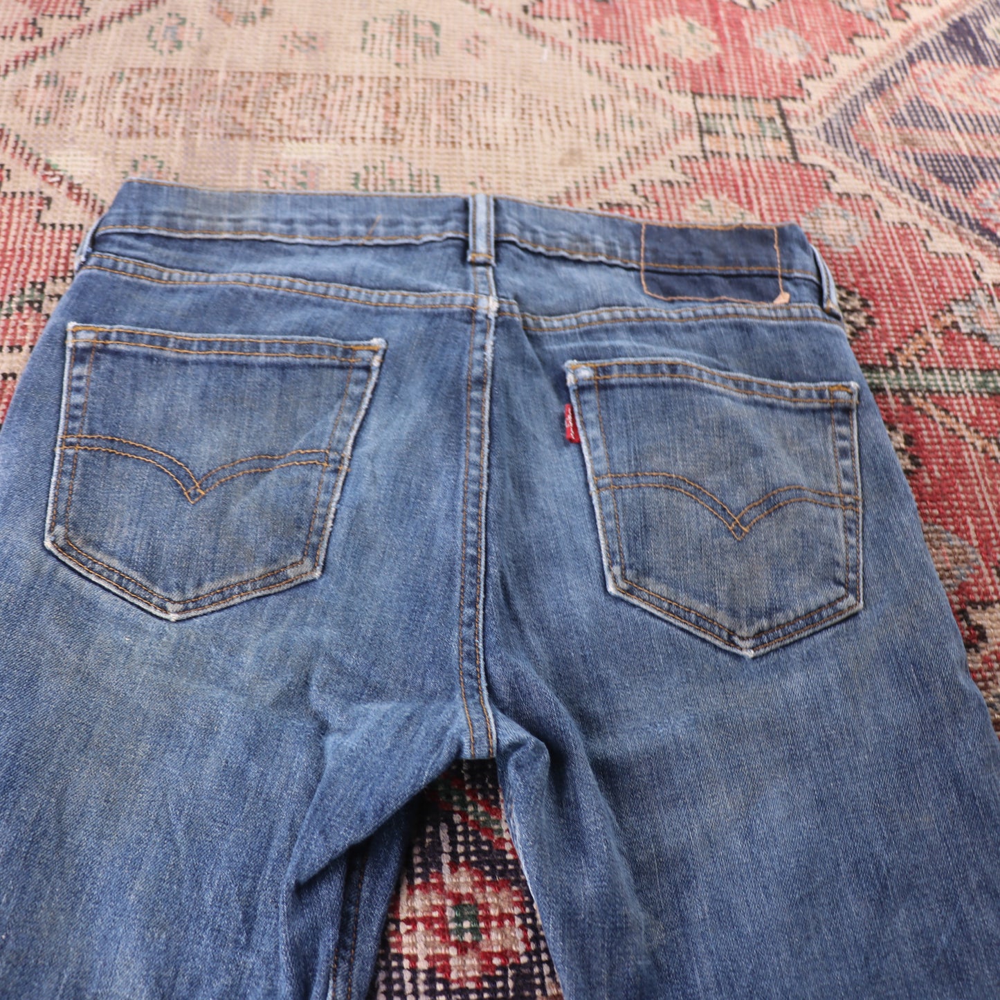 Levi's W32 L32 Skinny Classic Ripped Style Blue Denim Jeans