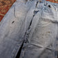Wrangler W34 L30 Straight Leg Classic Ripped Style Blue Denim Jeans