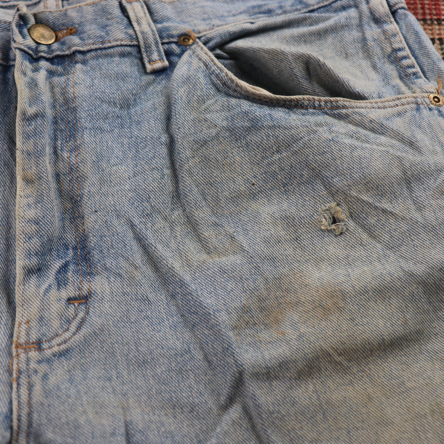 Wrangler W36 L28 Straight Leg Blue Denim Jeans