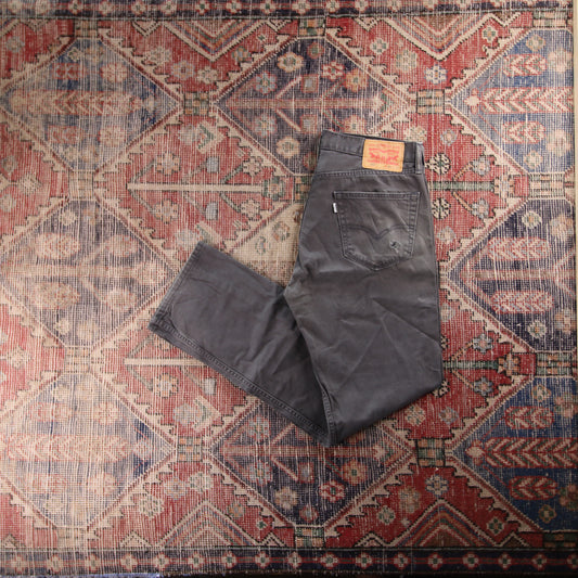 Levi's 505 Red Tab W34 L32 Straight Leg Regular Fit Grey Denim Jeans