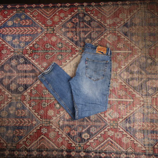 Levi's W32 L29 Straight Leg Blue Denim Jeans