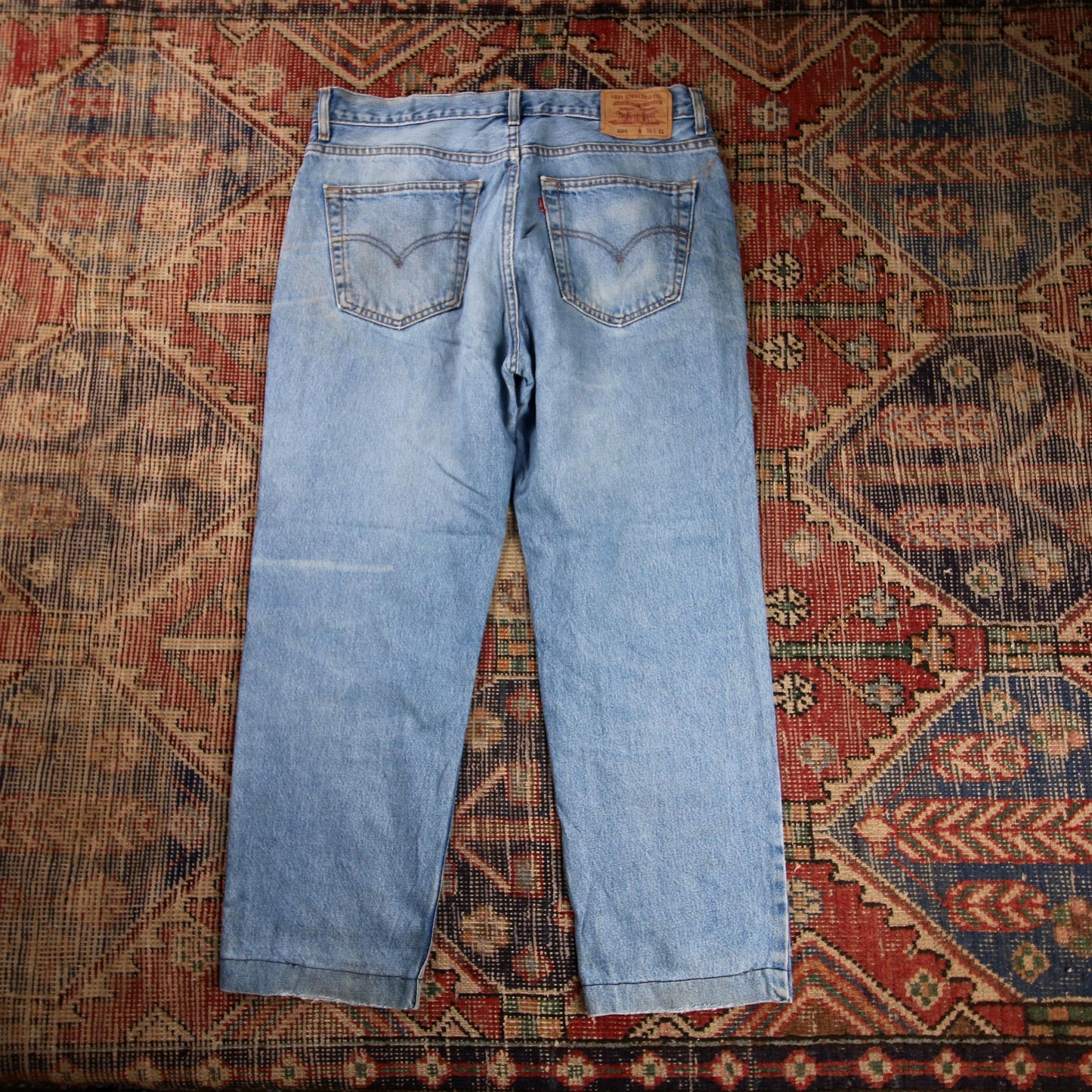 Levi's 504 W36 L27 Straight Leg Regular Fit Blue Denim Jeans