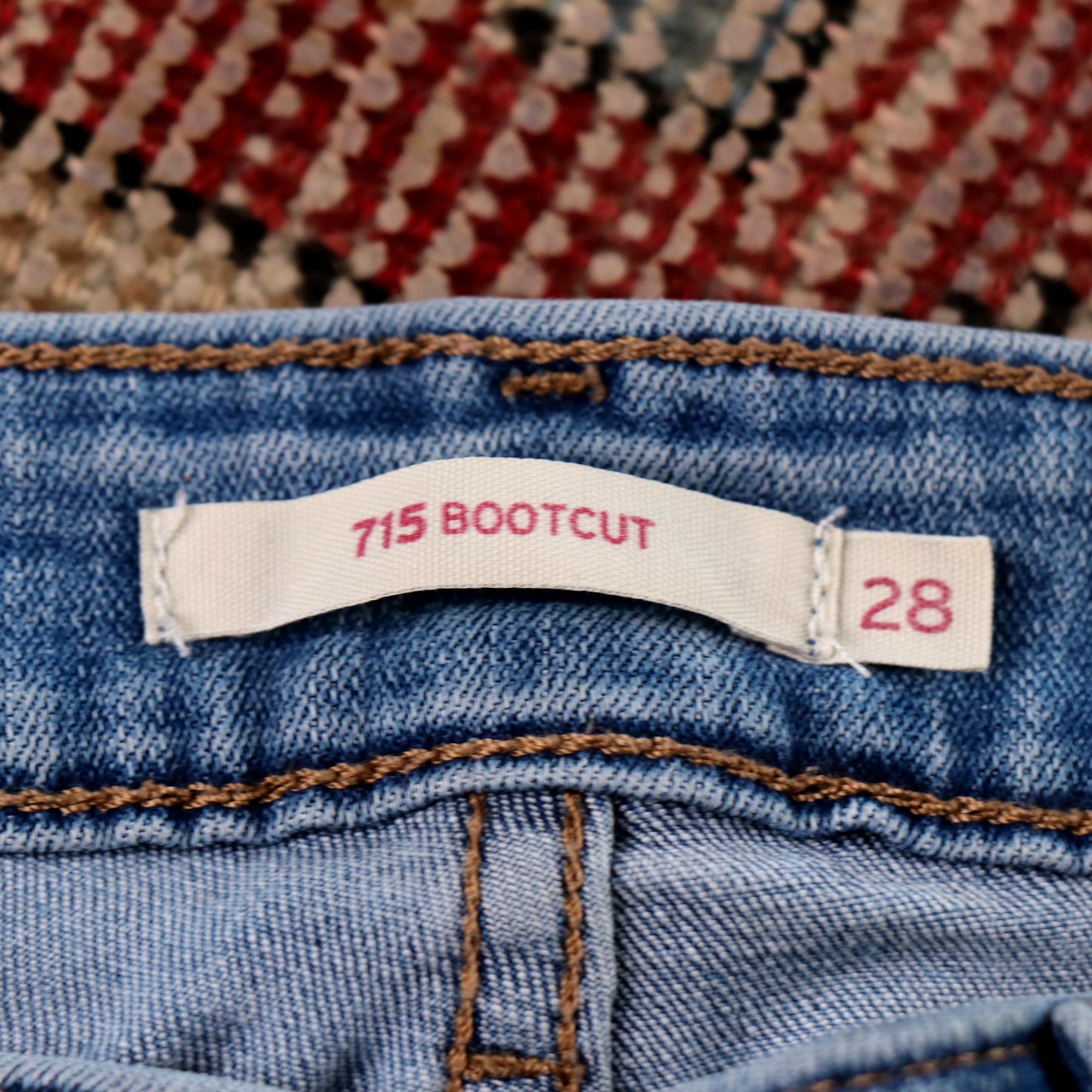 Levi's 715 W28 L29 Flared Blue Denim Jeans