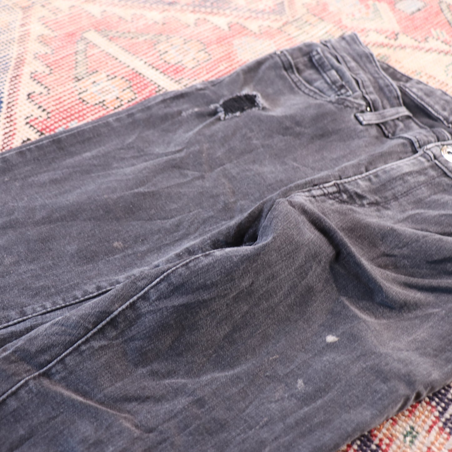 Levi's 711 W30 L31 Skinny Classic Ripped Style Black Denim Jeans