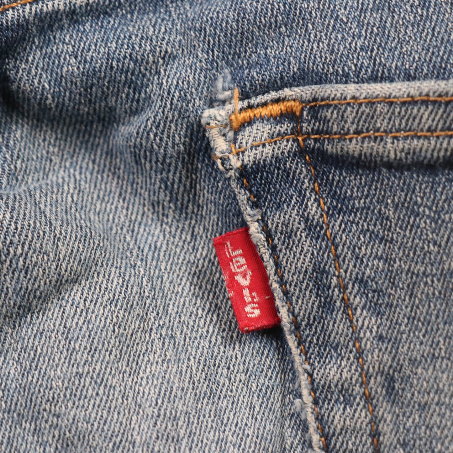 Levi's 501 Red Tab W34 L30 Original Fit Classic Ripped Style Blue Denim Jeans