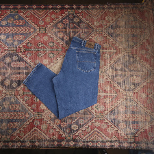 Unbranded W40 L30 Straight Leg Relaxed Fit Blue Denim Jeans