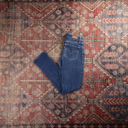 Levi's Red Tab W24 L28 Skinny Straight Leg Blue Denim Jeans