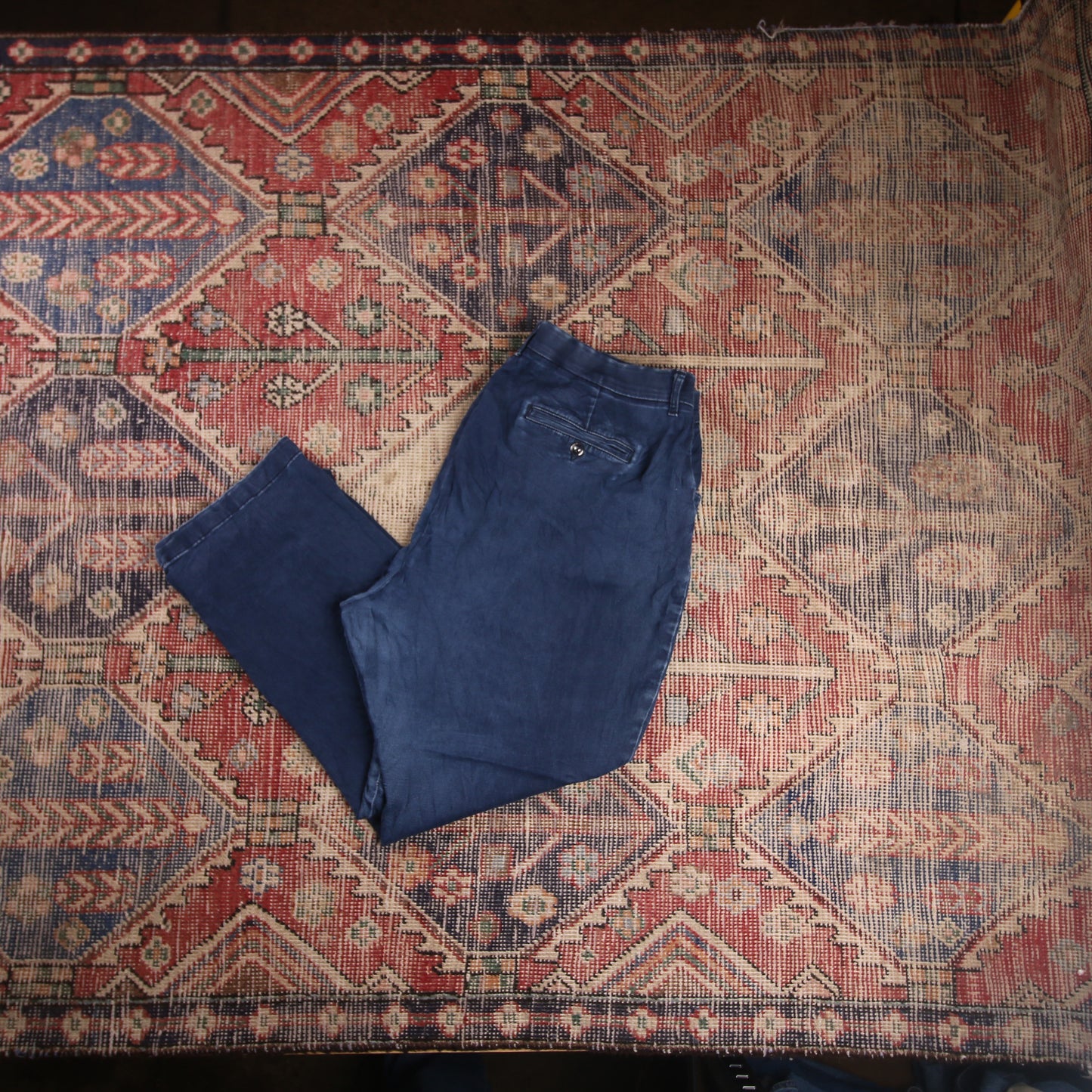 Lee W42 L26 Straight Leg Relaxed Fit Blue Denim Jeans