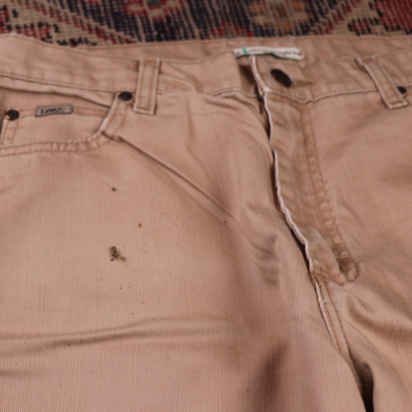 Lee W32 L30 Straight Leg Beige Denim Jeans