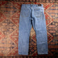 Wrangler W34 L29 Straight Classic Ripped Style Blue Denim Jeans