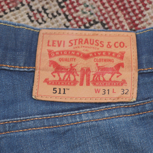 Levi's 511 W30 L27 Slim Fit Blue Denim Jeans