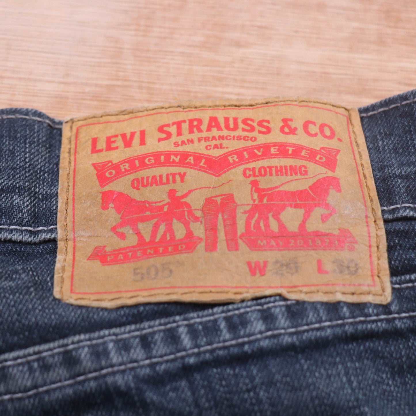 Levi's 505 Red Tab W30 L29 Straight Leg Regular Fit Blue Denim Jeans