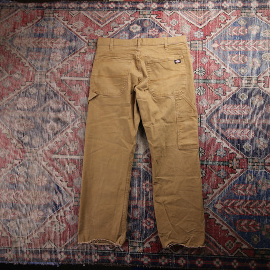 Dickies W34 L25 Carpenter Brown Denim Trousers