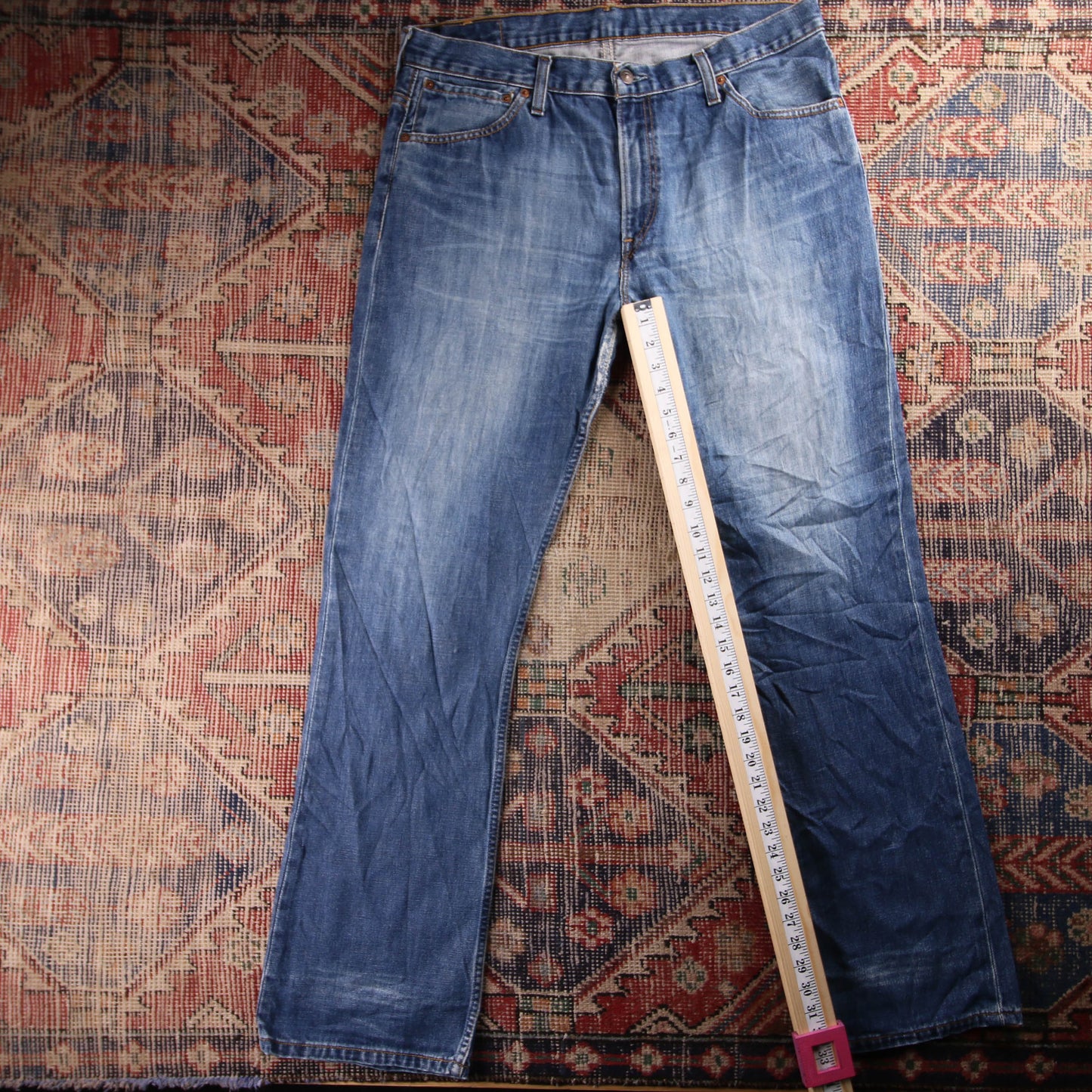 Levi's 507 Red Tab W36 L33 Relaxed Fit Blue Denim Jeans