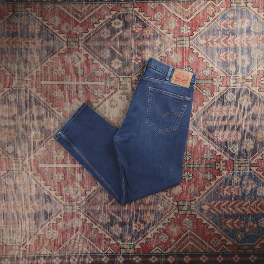 Levi's 505 Red Tab W34 L24 Straight Leg Regular Fit Blue Denim Jeans