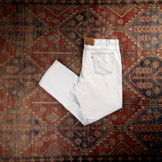 Levi's 505 Orange Tab W40 L29 Straight Leg Regular Fit Blue Denim Jeans