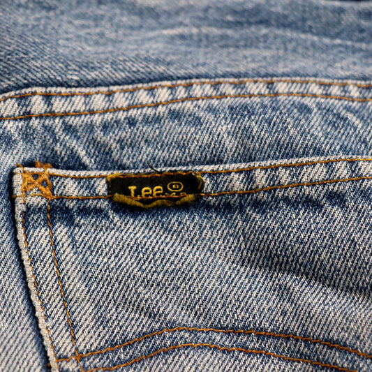 Lee W32 L28 Straight Leg Relaxed Fit Blue Denim Jeans