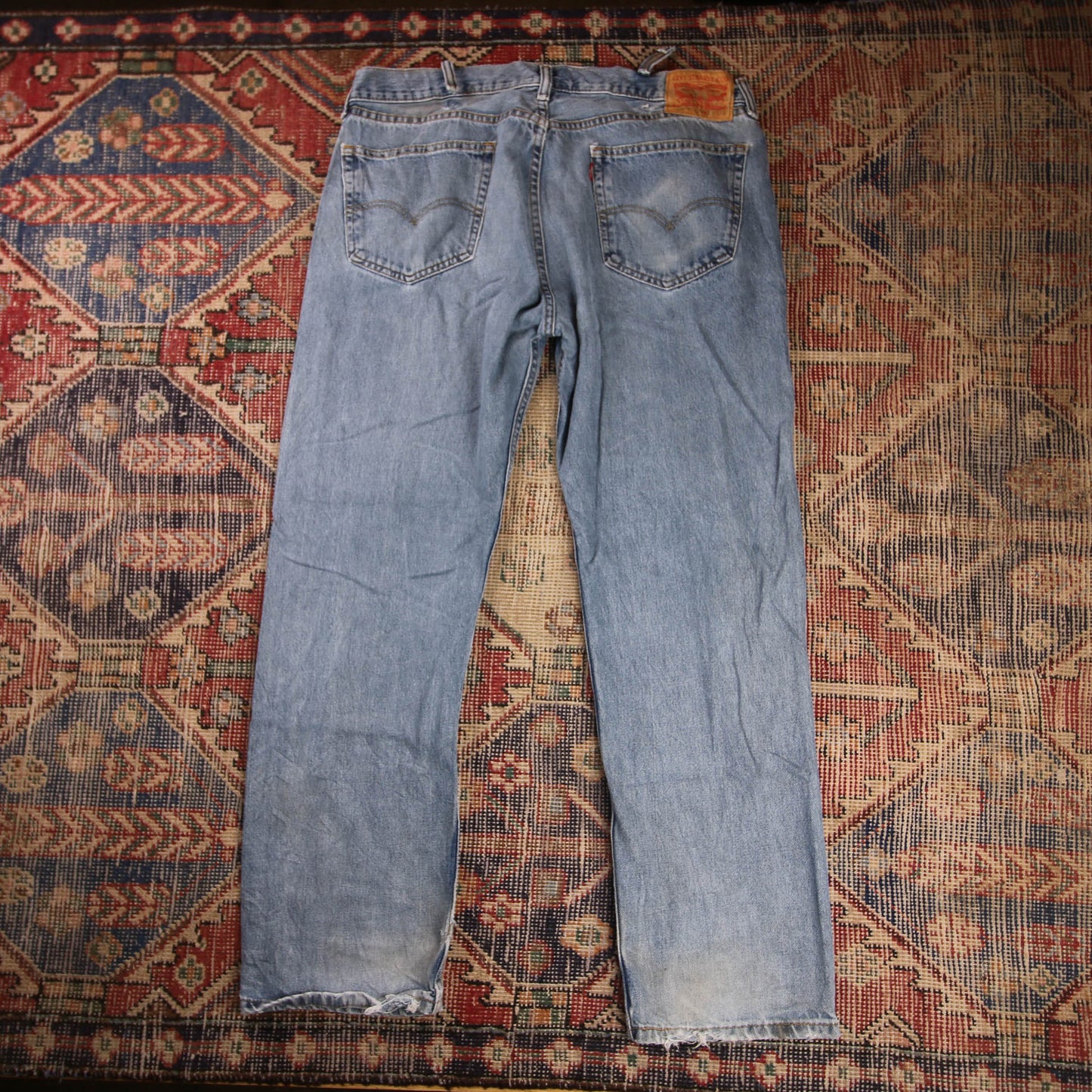 Levi's 505 W38 L30 Straight Leg Regular Fit Blue Denim Jeans