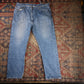 Wrangler W40 L30 Straight Leg Relaxed Fit Blue Denim Jeans