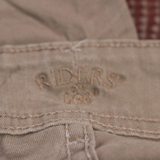 Lee W38 L29 Straight Leg Regular Fit Beige Denim Trousers