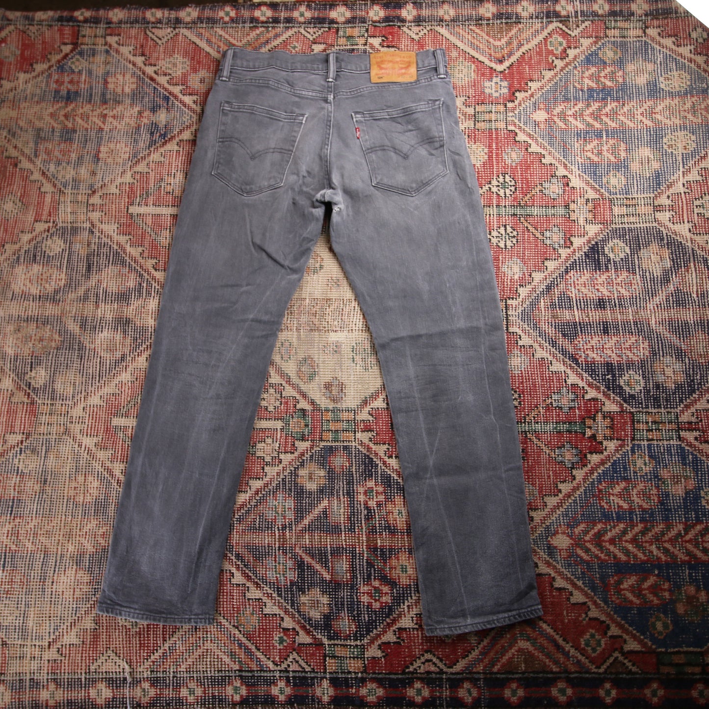 Levi's 504 W32 L28 Straight Leg Regular Fit Grey Denim Jeans