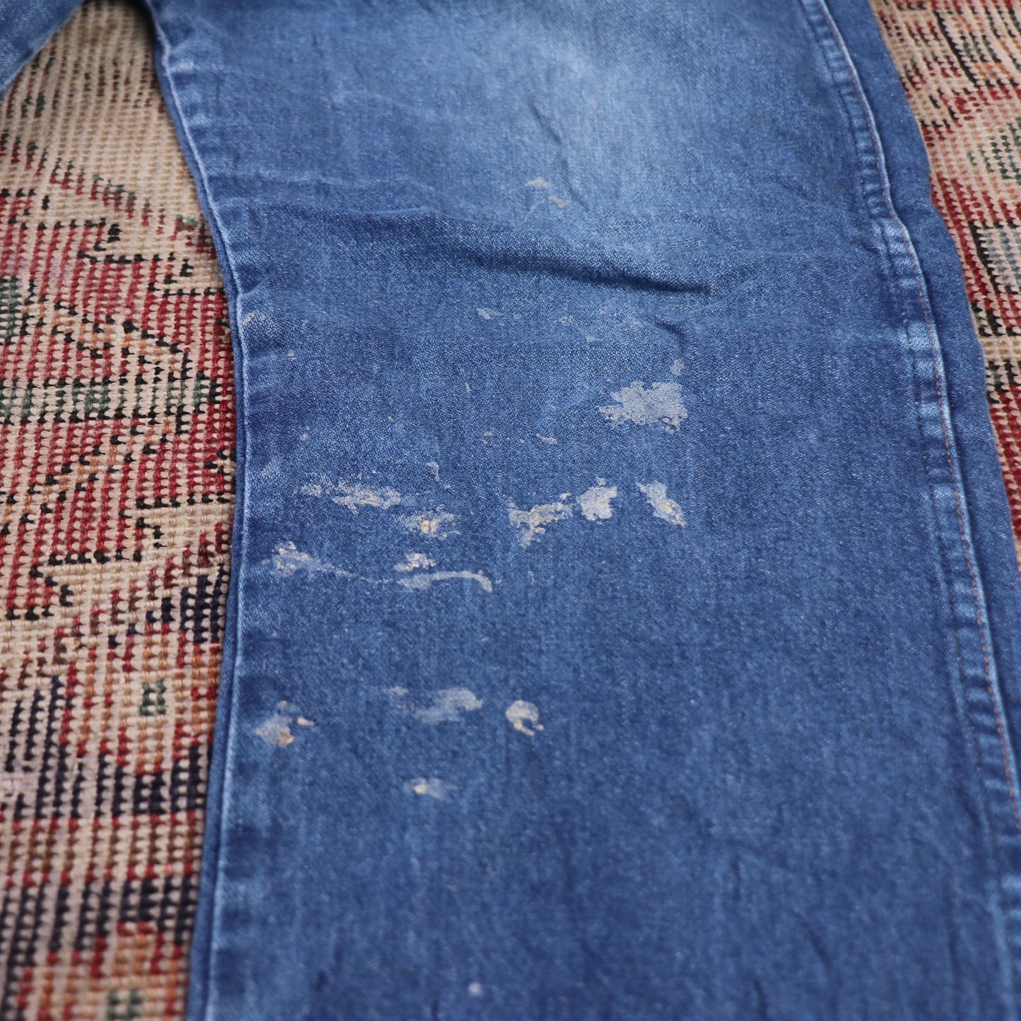 Wrangler W34 L29 Straight Leg Relaxed Fit Blue Denim Jeans