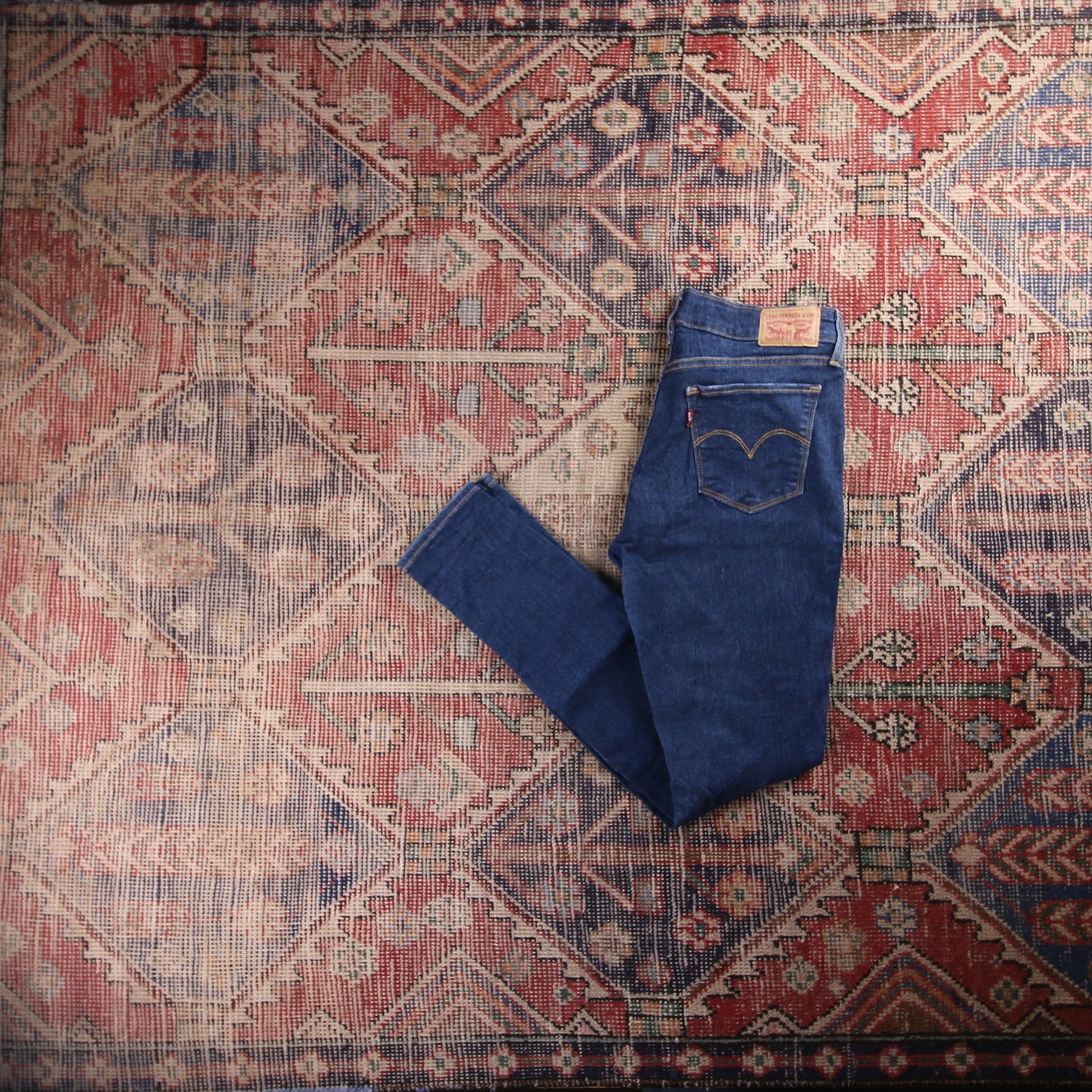Levi's 710 Red Tab W30 L29 Super Skinny Blue Denim Jeans