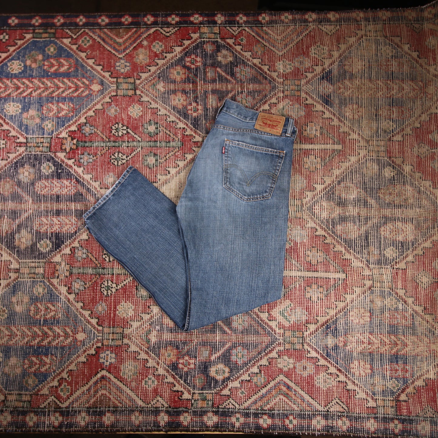 Levi's 505 W36 L30 Straight Leg Regular Fit Blue Denim Jeans