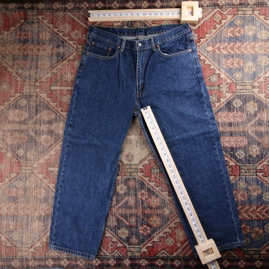 Levi's 550 Red Tab W34 L27 Tapered Leg Relaxed Fit Blue Denim Jeans