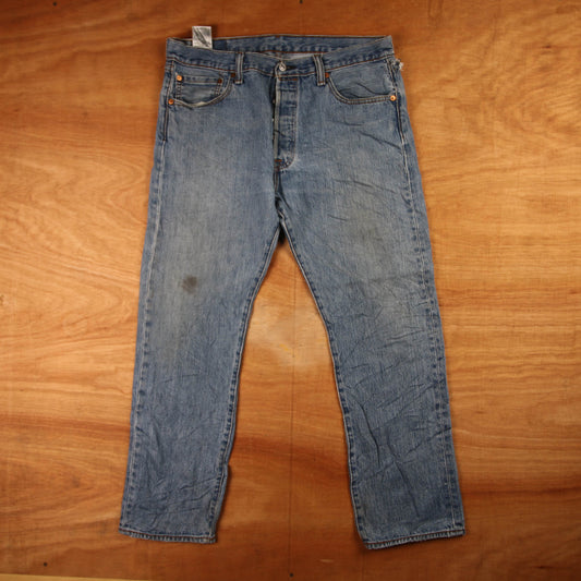 Levi's 501 Red Tab W36 L29 Original Fit Blue Denim Jeans