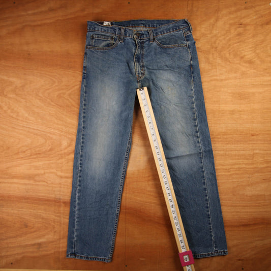 Levi's 505 Red Tab W34 L29 Straight Leg Regular Fit Blue Denim Jeans