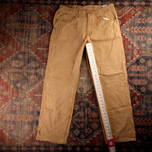 Wrangler W36 L31 Straight Leg Beige Denim Jeans