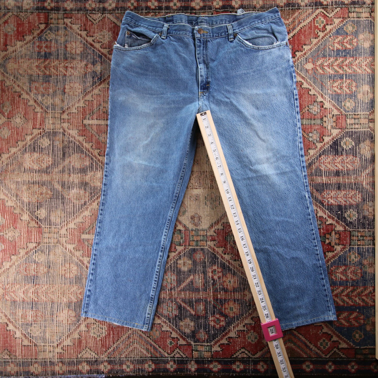 Lee Red Tab W40 L28 Relaxed Fit Blue Denim Jeans