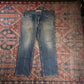 Lee W34 L27 Straight Leg Relaxed Fit Blue Denim Jeans