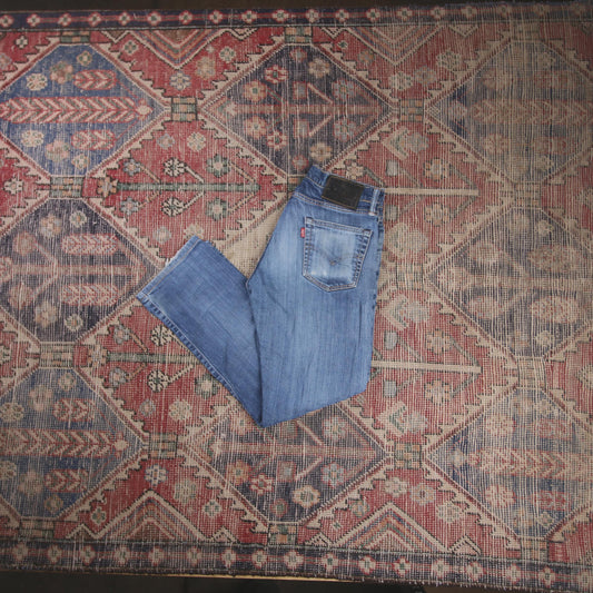 Levi's W28 L26 Straight Leg Blue Denim Jeans