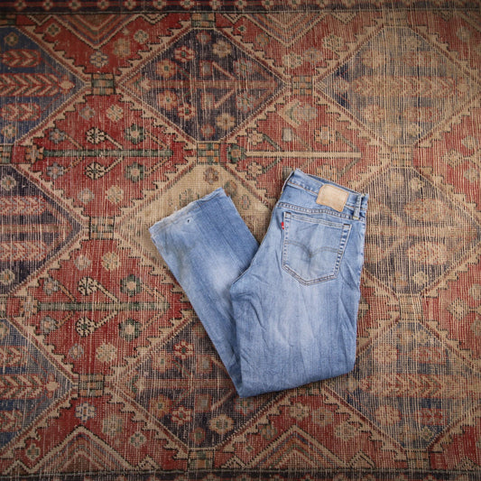 Levi's W34 L28 Straight Leg Blue Denim Jeans