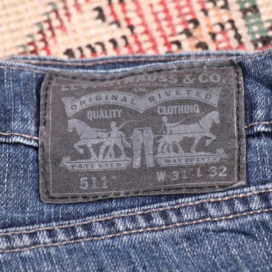 Levi's 511 W32 L31 Slim Fit Blue Denim Jeans