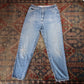Lee W30 L30 Tapered Leg Loose Fit Classic Ripped Style Blue Denim Jeans