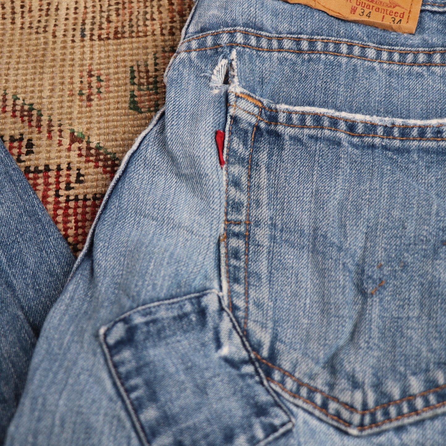 Levi's 505 W32 L33 Straight Leg Regular Fit Blue Denim Jeans