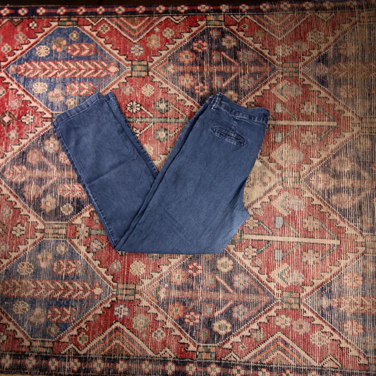 Wrangler W32 L32 Straight Leg Relaxed Fit Blue Denim Jeans