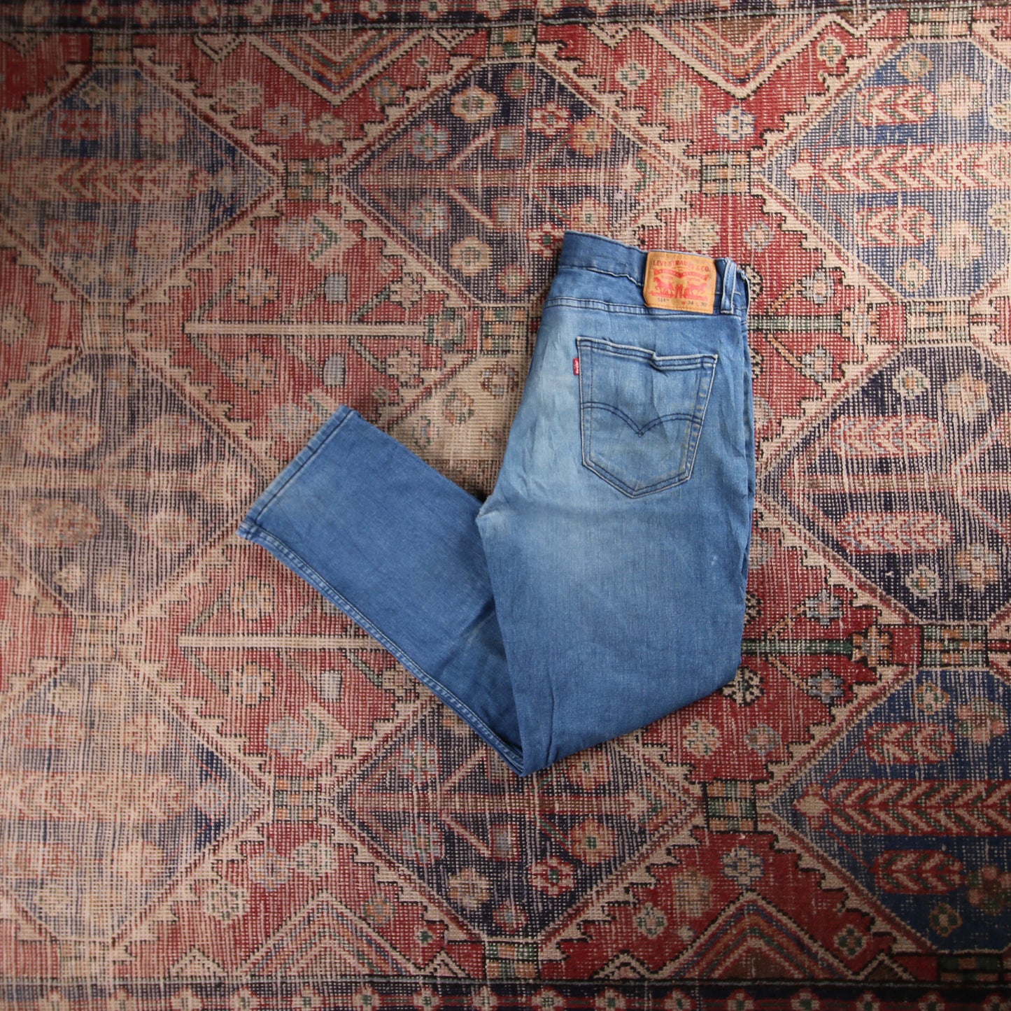 Levi's 514 Red Tab W28 L29 Straight Leg Blue Denim Jeans