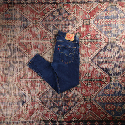 Levi's 512 Red Tab W32 L28 Tapered Leg Slim Fit Blue Denim Jeans