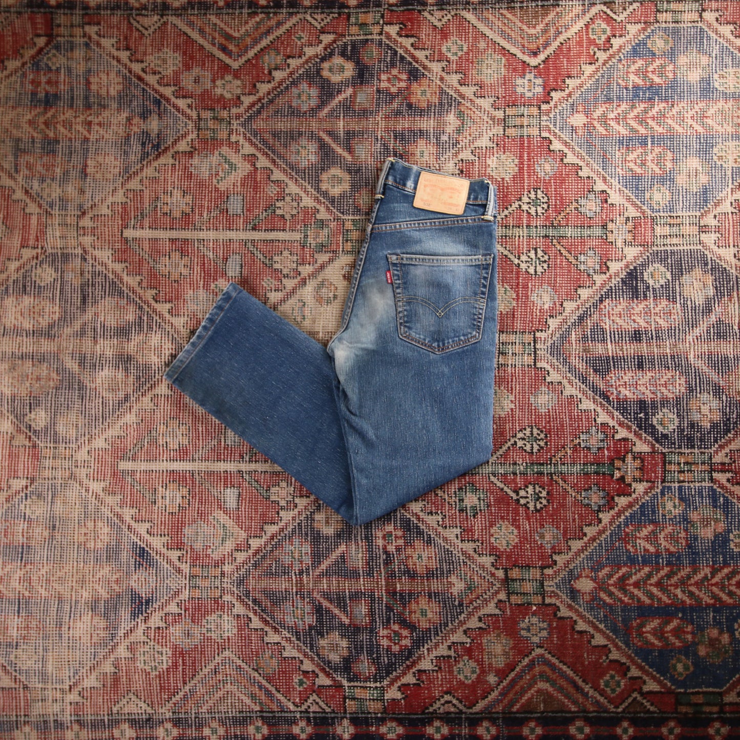 Levi's 502 Red Tab W28 L32 Tapered Leg Regular Fit Blue Denim Jeans